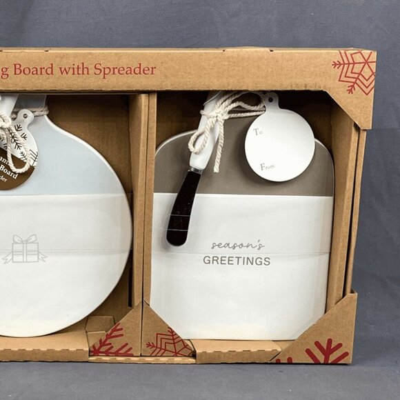 3-Piece Holiday Ceramic Serving Board W/ Spreaders NIP - Picture 7 of 7
